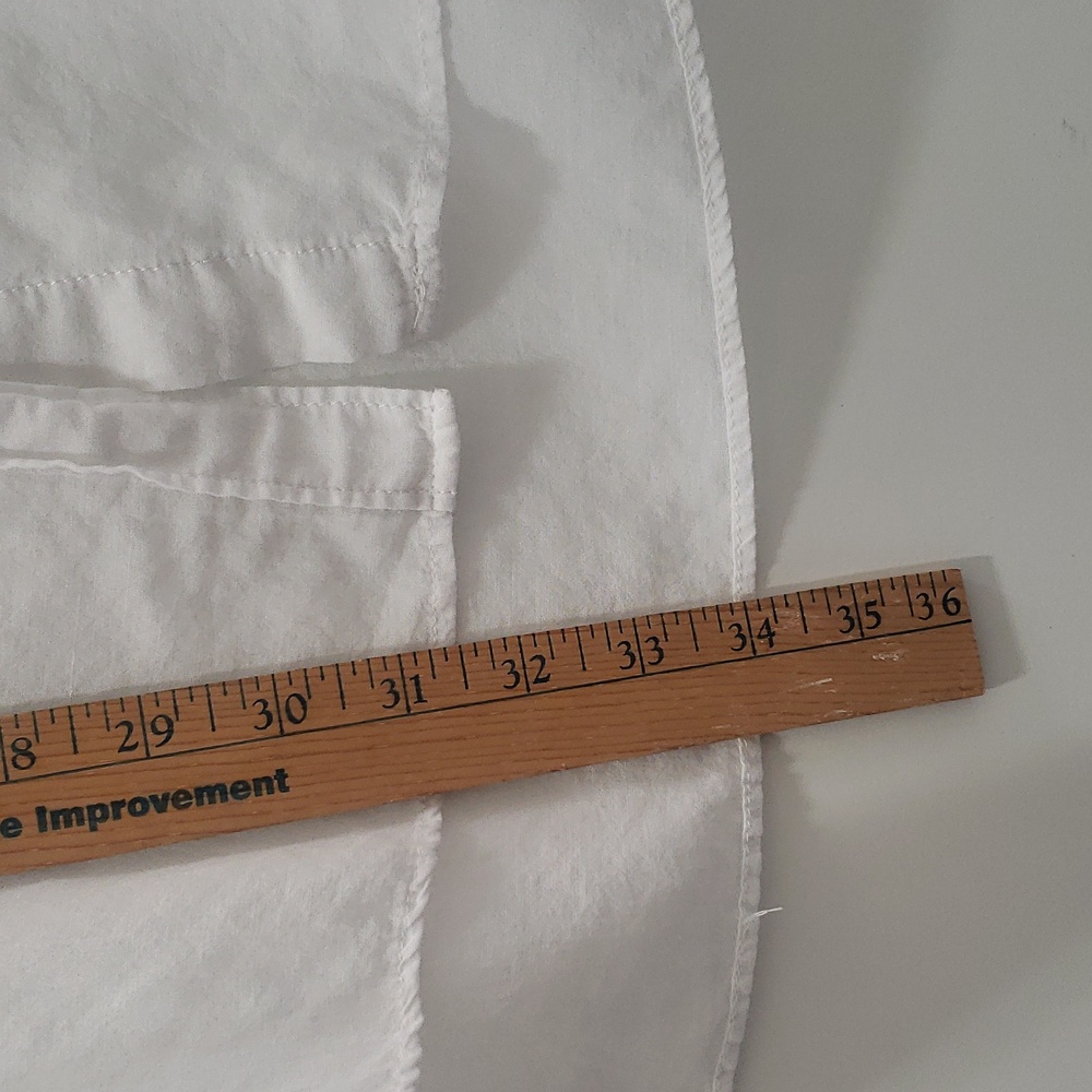 Sheer Lightweight Cotton Viscose Comfort Classic White Shirt Tunic - Picture 7 of 12